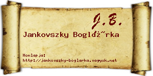 Jankovszky Boglárka névjegykártya